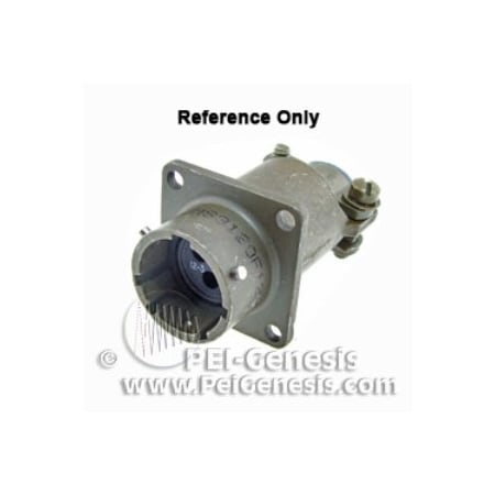 Itt Cannon Pin & Sleeve Receptacle, 13/22 A, 15 Pole, Crimp Terminals Wire Connection Type KPSE03A1415PX